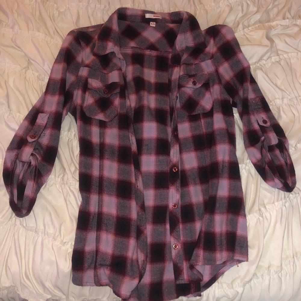 maroon flannel